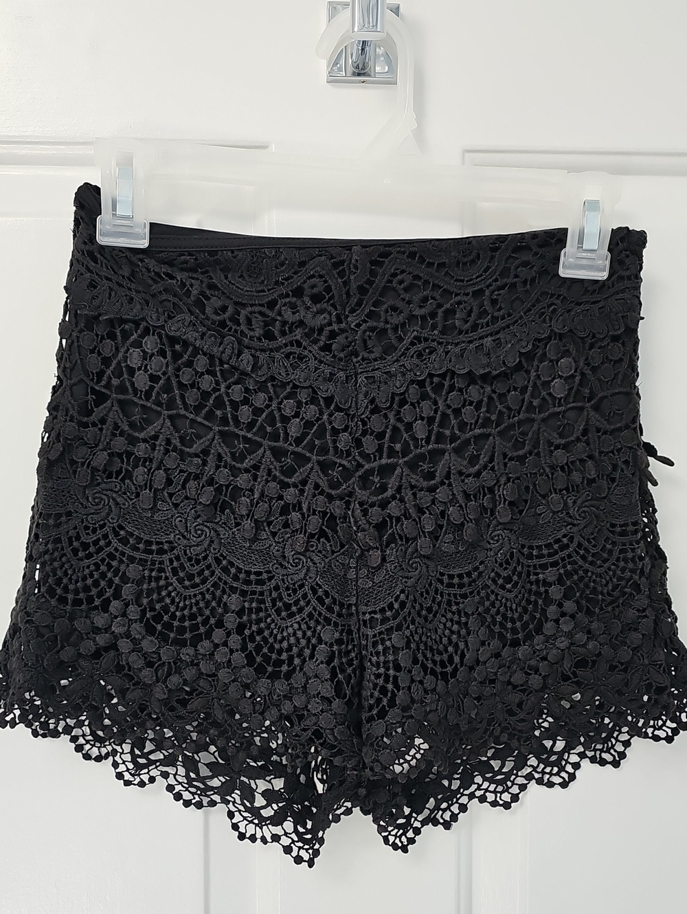 Kimchi Blue Black Crochet Lace Skort Shorts